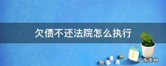 欠债不还法院怎么执行 欠账不还法院怎么执行