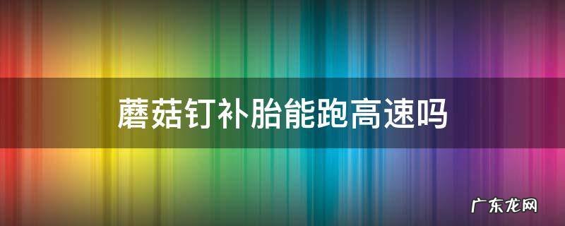 蘑菇钉补胎能跑高速吗 蘑菇钉补胎能跑高速吗?