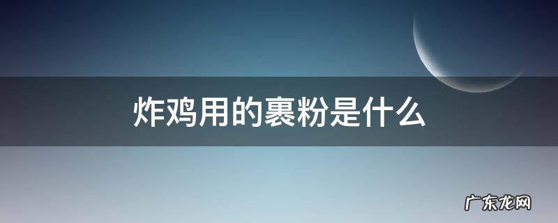 炸鸡裹粉是啥 炸鸡用的裹粉是什么