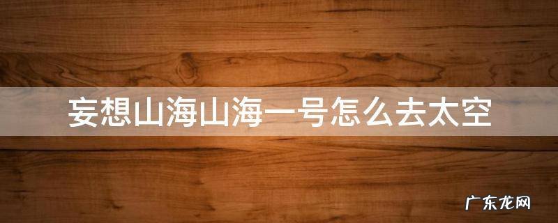 妄想山海山海一号怎么去太空 妄想山海山海一号到不了太空