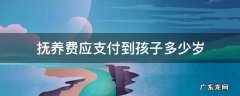 孩子的抚养费支付到多少岁 抚养费应支付到孩子多少岁