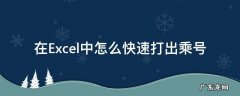 在Excel中怎么快速打出乘号 excel里面乘号怎么打出来