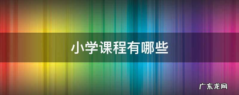 小学课程有哪些 80后小学课程有哪些