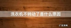 洗衣机不转动了是什么原因 波轮洗衣机不转动了是什么原因