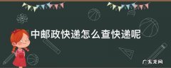 中国邮政怎么查快递到哪里啦 中邮政快递怎么查快递呢