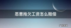 如果公司恶意拖欠工资能要求赔偿吗 恶意拖欠工资怎么赔偿