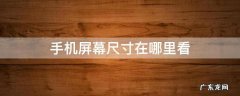 手机屏幕尺寸在哪里看 手机屏幕尺寸在哪里看怎么量的
