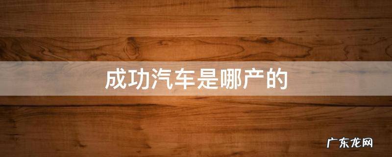 成功汽车是哪个厂家的 成功汽车是哪产的