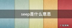seep是什么意思 seep是什么意思英语