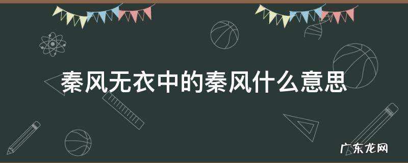 秦风.无 衣是谁写的 秦风无衣中的秦风什么意思