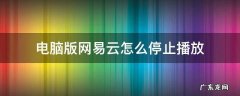 网易云如何不停止播放 电脑版网易云怎么停止播放