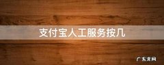 支付宝人工服务按几 支付宝人工服务时间