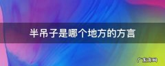 小吊子是哪里的方言 半吊子是哪个地方的方言