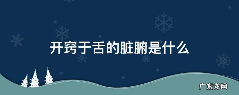 按照中医理论开窍于舌的脏腑是什么 开窍于舌的脏腑是什么