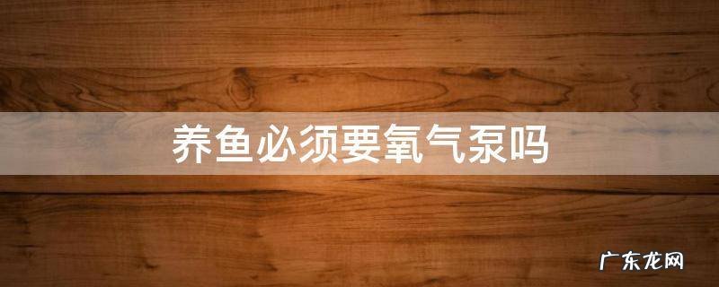 养鱼必须用氧气泵吗 养鱼必须要氧气泵吗
