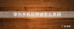 华为手机应用锁怎么关闭人脸识别 华为手机应用锁怎么关闭