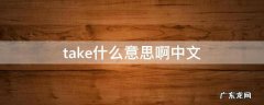 take什么意思啊中文 Take中文什么意思