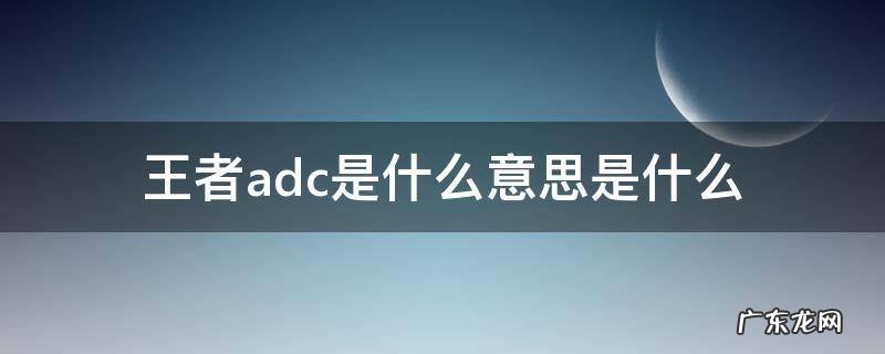 王者adc是什么意思是什么 王者荣耀adc什么意思