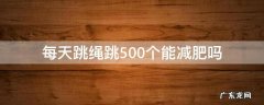 每天跳500个跳绳可以减肥吗 每天跳绳跳500个能减肥吗