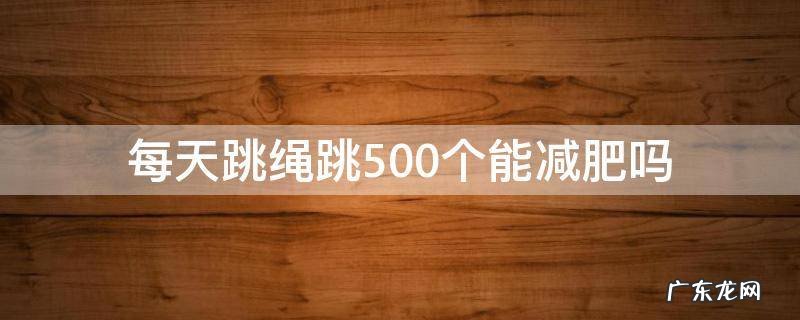每天跳500个跳绳可以减肥吗 每天跳绳跳500个能减肥吗