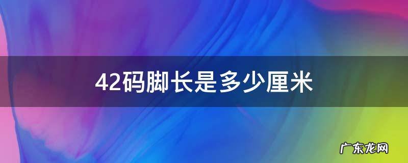 42码脚长是多少厘米 42码脚长大概多少厘米