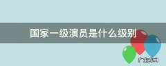 国家一级演员是什么级别 国家一级演员是什么级别享受什么待遇
