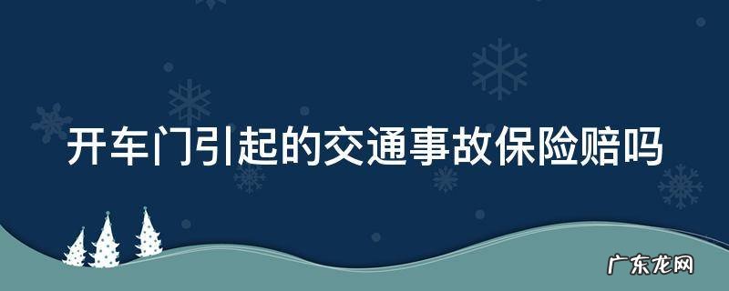 开车门导致的事故谁负责? 开车门引起的交通事故保险赔吗
