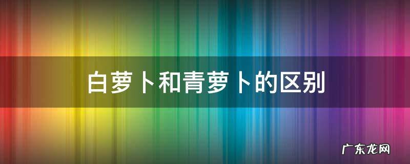 白萝卜和青萝卜的区别是什么 白萝卜和青萝卜的区别