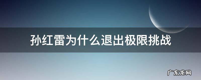 孙红雷为什么退出极限挑战 黄渤和孙红雷为什么退出极限挑战