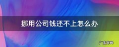 挪用公司钱还不上怎么办 挪用资金还不起怎么办