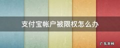 支付宝帐户被限权怎么办 支付宝账户被限权是什么意思