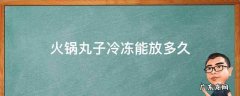 速冻的火锅丸子能在冰箱放多久 火锅丸子冷冻能放多久