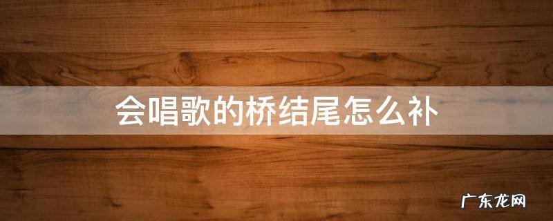 会唱歌的桥结尾怎么补 会唱歌的小桥补个结尾