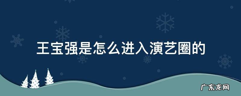 王宝强是怎么进入演艺圈的到成功的 王宝强是怎么进入演艺圈的