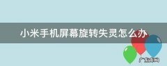 小米手机自动旋转屏幕失灵修复 小米手机屏幕旋转失灵怎么办