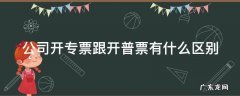 公司开专票跟开普票有什么区别 公司开专票跟开普票有什么区别呢