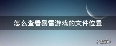 暴雪战网文件位置 怎么查看暴雪游戏的文件位置