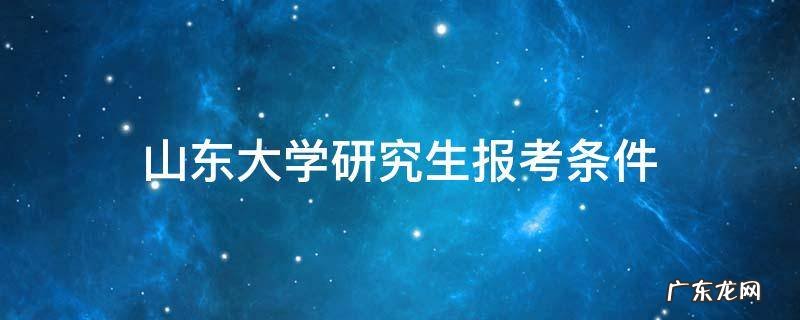 山东大学研究生报考条件翻译学院 山东大学研究生报考条件