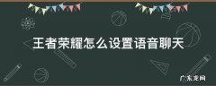 王者荣耀怎么设置语音聊天 王者荣耀怎么设置语音聊天或者打字