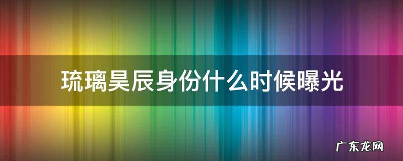 琉璃昊辰身份什么时候曝光 琉璃昊辰真实身份什么时候揭穿