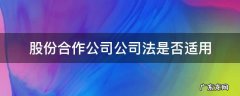 股份合作公司公司法是否适用 股份合作制企业适用什么法律