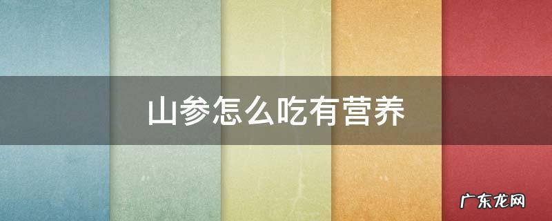 山参怎么吃有营养 山参怎么吃好