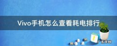 vivo手机耗电排行在哪里查看 Vivo手机怎么查看耗电排行