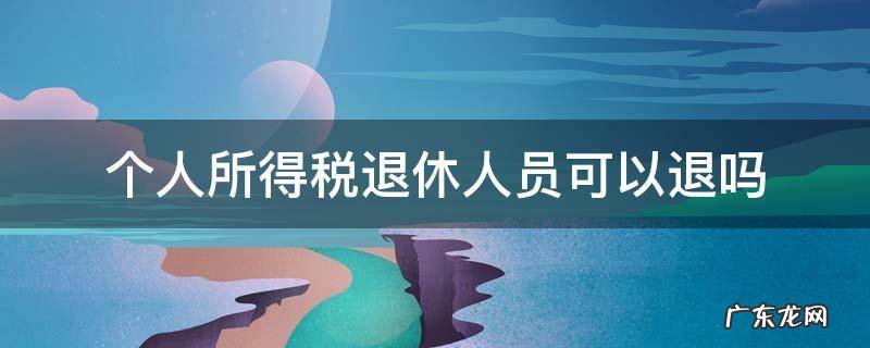 退休人员能退个人所得税吗 个人所得税退休人员可以退吗