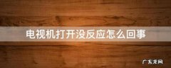 电视机打开没反应怎么回事 电视机打开没有反应