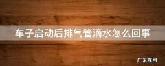 车子启动后排气管滴水怎么回事啊 车子启动后排气管滴水怎么回事