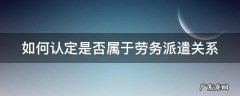 如何认定是否属于劳务派遣关系 如何确定是不是劳务派遣
