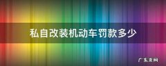 私自改装机动车罚款多少 违法改装机动车怎么处罚