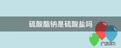 硫酸酯钠是硫酸钠吗 硫酸酯钠是硫酸盐吗