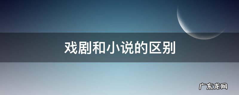 戏剧和小说的区别 戏剧和小说的区别是什么?